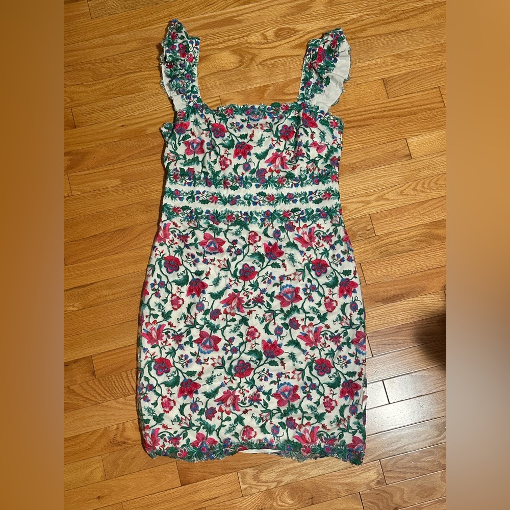 Like New Tadashi Shoji Ximena Floral Mitif Sleeveless Midi  Sheath Dress Size 16